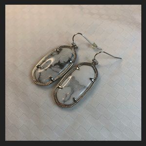 Kendra Scott Elle Earrings- Silver/Howlite